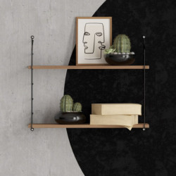 Estante de pared Armoni 2 nogal Practica Hogar