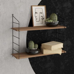 Estante de pared Armoni 2 nogal Practica Hogar