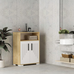 Gabinete multiusos Moon Roble Zafiro Blanco Practica Hogar