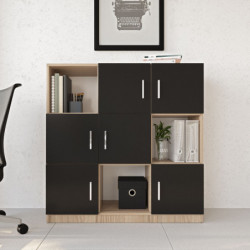 Mueble auxiliar VO7-OB roble negro Practica Hogar