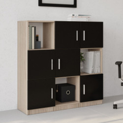 Mueble auxiliar VO7-OB roble negro Practica Hogar