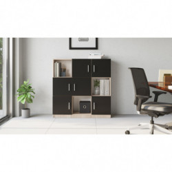 Mueble auxiliar VO7-OB roble negro Practica Hogar