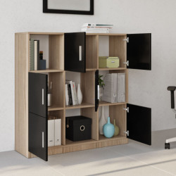 Mueble auxiliar VO7-OB roble negro Practica Hogar