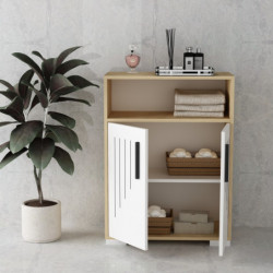 Gabinete multiusos Moon Roble Zafiro Blanco Practica Hogar