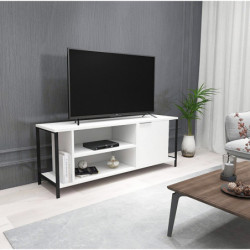 Mueble TV Bond blanco negro Practica Hogar