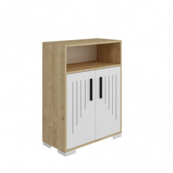 Gabinete multiusos Moon Roble Zafiro Blanco Practica Hogar