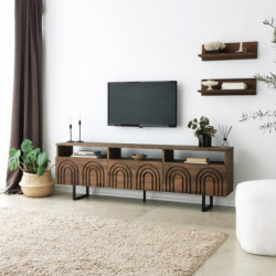 Mueble TV con estante Helen nogal Practica Hogar
