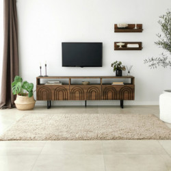 Mueble TV con estante Helen nogal Practica Hogar