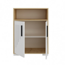 Gabinete multiusos Moon Roble Zafiro Blanco Practica Hogar