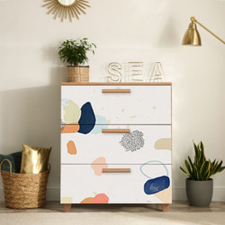 Cómoda Leva Gravis Pied pino atlántico blanco Practica Hogar