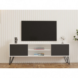 Mueble TV Hare antracita blanco Practica Hogar