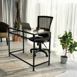 Escritorio de estudio Massası 100x45cm M100 negro Practica Hogar
