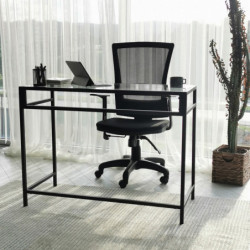 Escritorio de estudio Massası 100x45cm M100 negro Practica Hogar