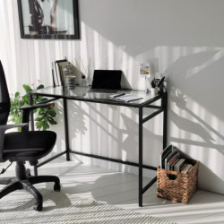 Escritorio de estudio Massası 100x45cm M100 negro Practica Hogar