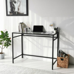 Escritorio de estudio Massası 100x45cm M100 negro Practica Hogar