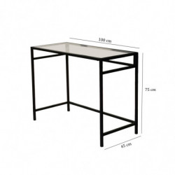 Escritorio de estudio Massası 100x45cm M100 negro Practica Hogar