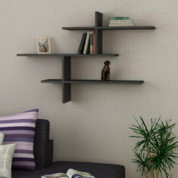 Estante de pared Leo antracita Practica Hogar