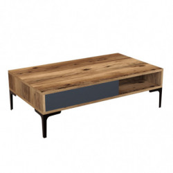 Mesa de centro istanbul antracita nogal Practica Hogar