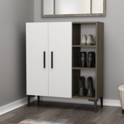 Gabinete multiusos Viva Nogal Blanco Practica Hogar