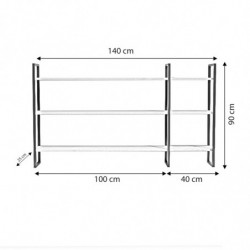 Estante de pared Weiden L2026 roble negro Practica Hogar