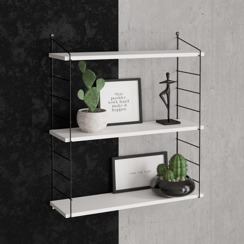 Estante de pared Armoni 3'lü blanco Practica Hogar Estante de pared Armoni 3'lü blanco Practica Hogar