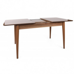 Mesa de comedor extensible Lotus-1123 nogal Practica Hogar