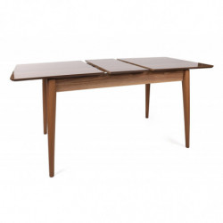 Mesa de comedor extensible Lotus-1123 nogal Practica Hogar