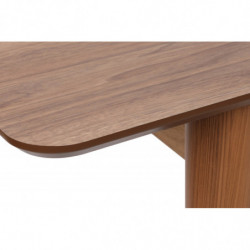 Mesa de comedor extensible Lotus-1123 nogal Practica Hogar