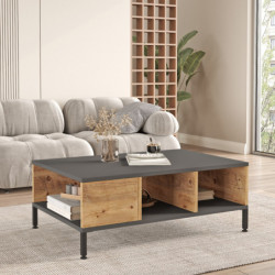 Mesa de centro RL2-AA pino atlántico antracita Practica Hogar
