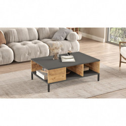 Mesa de centro RL2-AA pino atlántico antracita Practica Hogar