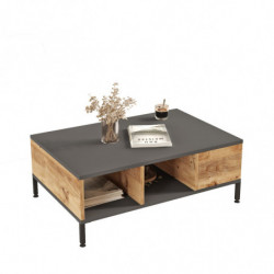 Mesa de centro RL2-AA pino atlántico antracita Practica Hogar