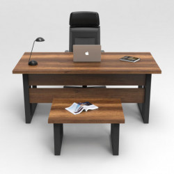 Conjunto de muebles de oficina MN07-BA antracita nogal Practica Hogar
