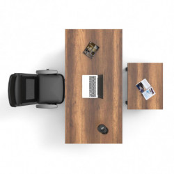 Conjunto de muebles de oficina MN07-BA antracita nogal Practica Hogar