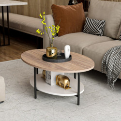 Mesa de centro Elis roble blanco Practica Hogar