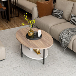 Mesa de centro Elis roble blanco Practica Hogar