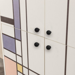 Mueble auxiliar Multilüx Midia amarillo morado marrón blanco Practica Hogar