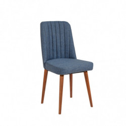 Set mesa comedor extensible y sillas (4 piezas) Vina 1048 nogal azul oscuro Practica Hogar
