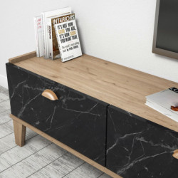 Mueble TV Sumer E3630 mármol roble Practica Hogar