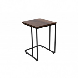 Set mesas de café (3 piezas) Ce Metal Zigon-9401 negro nogal Practica Hogar