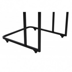 Set mesas de café (3 piezas) Ce Metal Zigon-9401 negro nogal Practica Hogar