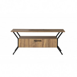 Mueble TV Tarz negro nogal Practica Hogar