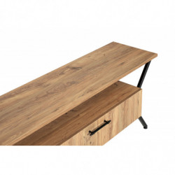 Mueble TV Tarz negro nogal Practica Hogar