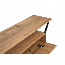 Mueble TV Tarz negro nogal Practica Hogar