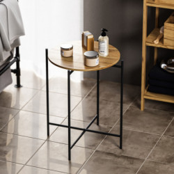 Mesa de centro Shb-004 Negro Natural Practica Hogar