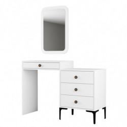 Tocador con espejo Lizbon 549 blanco Practica Hogar