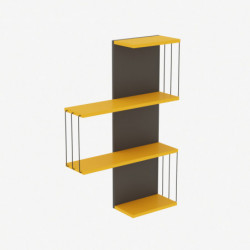 Estante de pared chambel antracita amarilla Practica Hogar