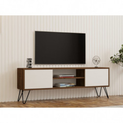 Mueble TV Eva blanco nogal Practica Hogar