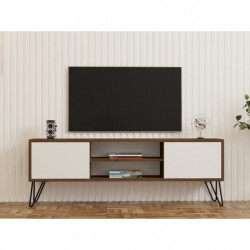 Mueble TV Eva blanco nogal Practica Hogar