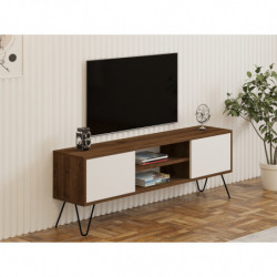 Mueble TV Eva blanco nogal Practica Hogar