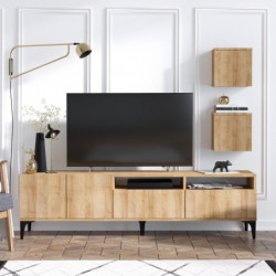 Mueble TV con estante Lupin roble Practica Hogar